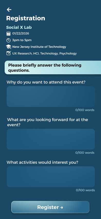 ResearchGate — Event registration
